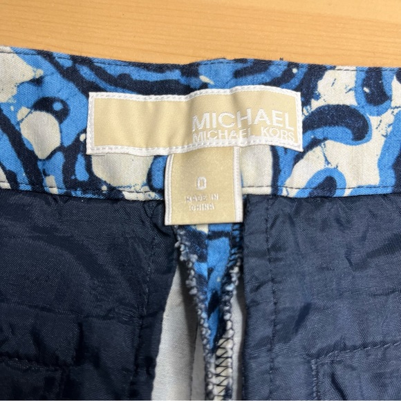 EUC MICHAEL KORS Blue Paisley Print Shorts Size 0 - Picture 6 of 11